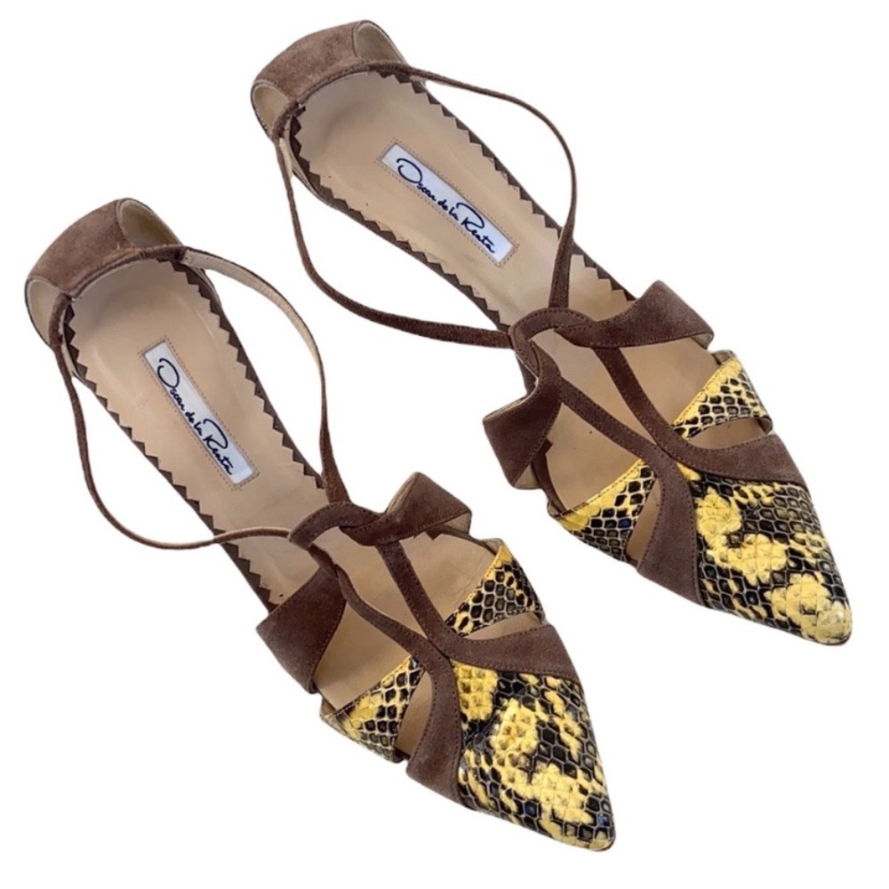 Oscar de la Renta leather heels